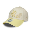New York Yankees Womens MLB Floral Cream & Yellow 9FORTY Adjustable Cap-klyvox