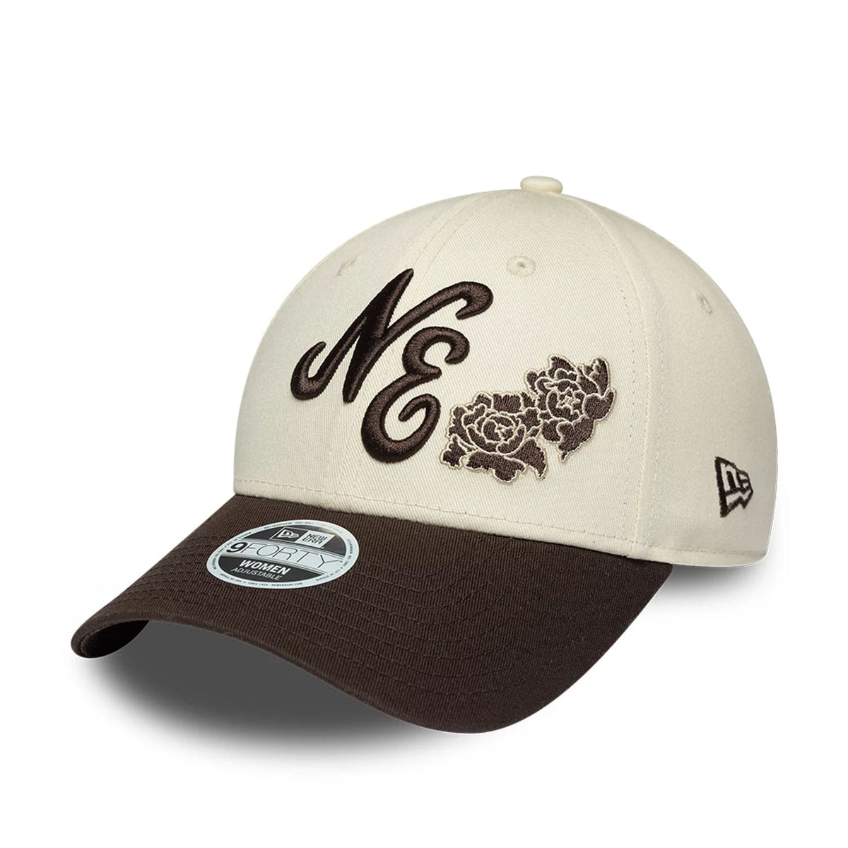 Womens New Era Floral Light Beige 9FORTY Adjustable Cap-klyvox