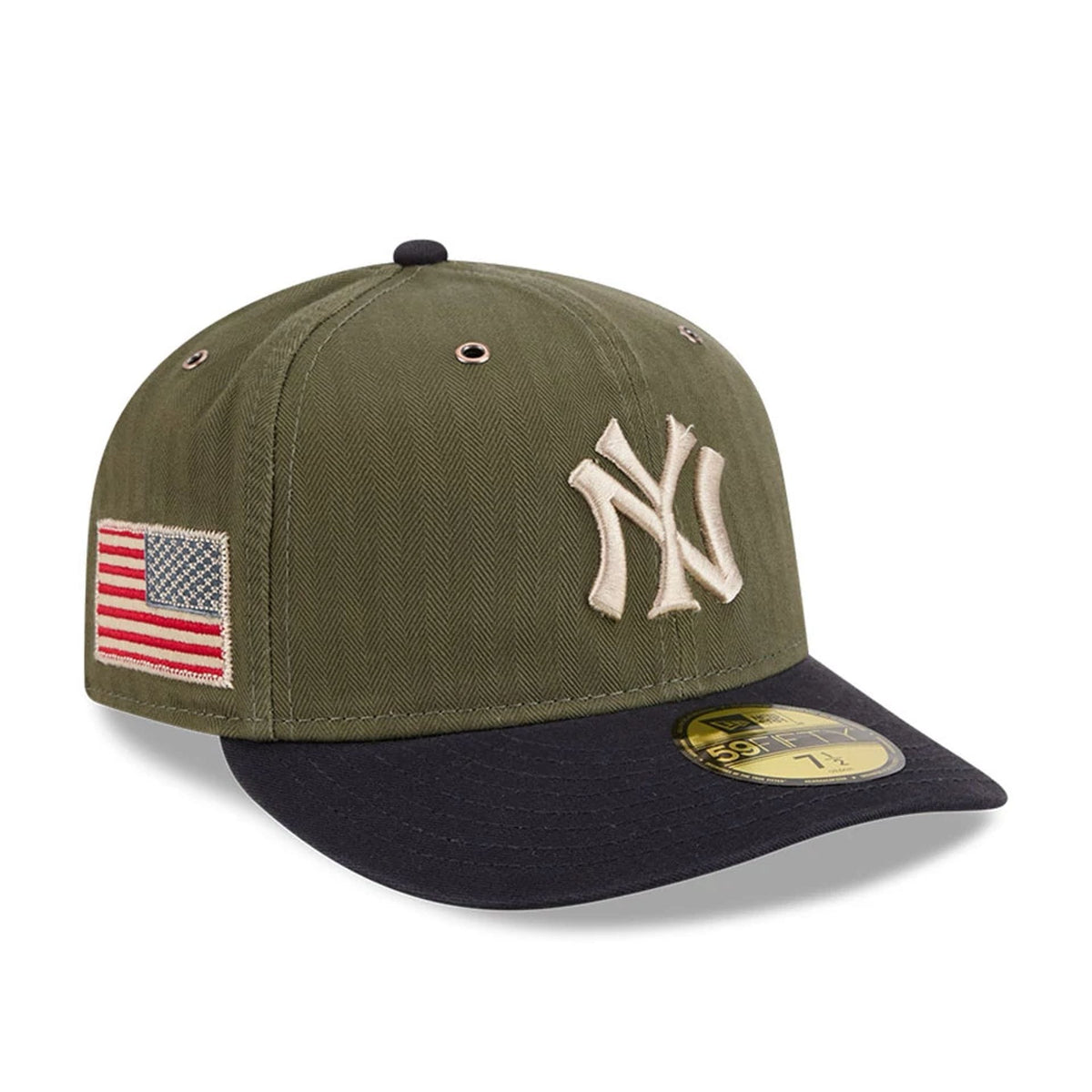 New York Yankees MLB American Herringbone Green 59FIFTY Fitted Cap-klyvox