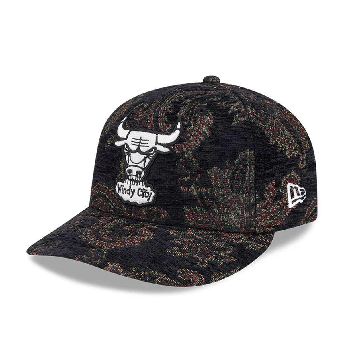 Chicago Bulls NBA Jacquard Chenille Black 59FIFTY Fitted Cap-klyvox