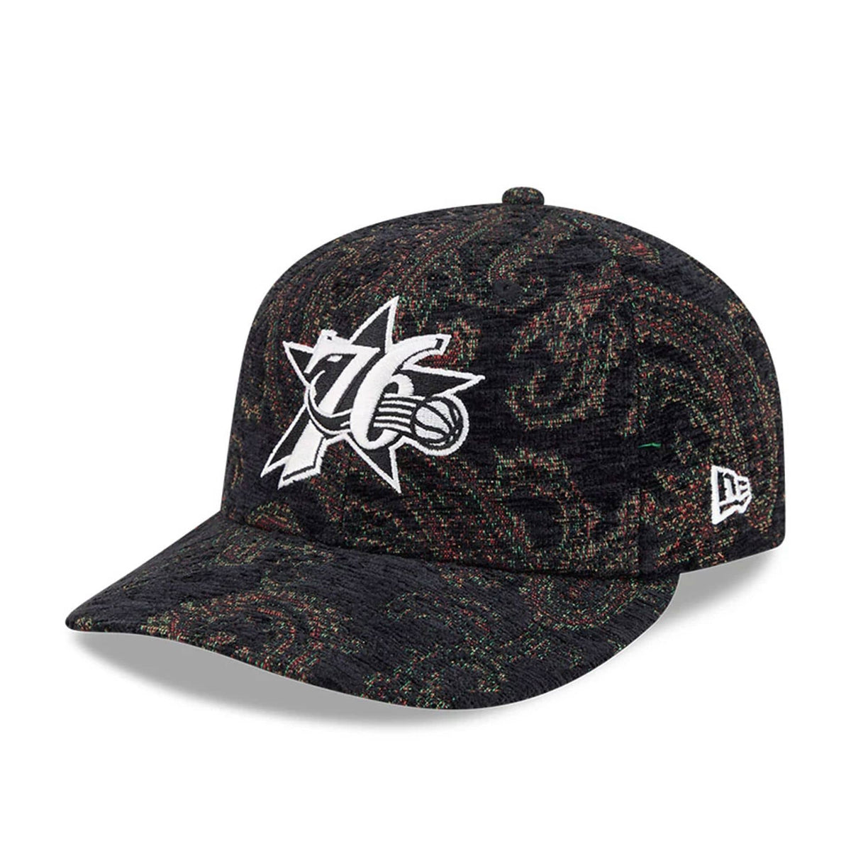 Philadelphia 76ers NBA Jacquard Chenille Black 59FIFTY Fitted Cap-klyvox