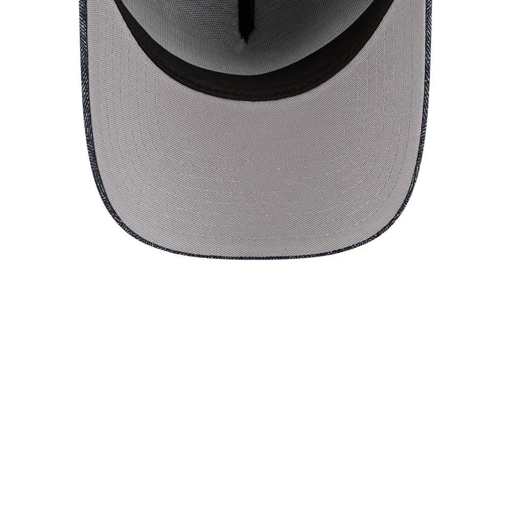 Dodgers MLB Herringbone Denim Navy 59FORTY A-Frame Fitted Cap-klyvox
