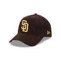 Padres MLB Snow Wash Cord Dark Brown 59FORTY A-Frame Fitted Cap-klyvox