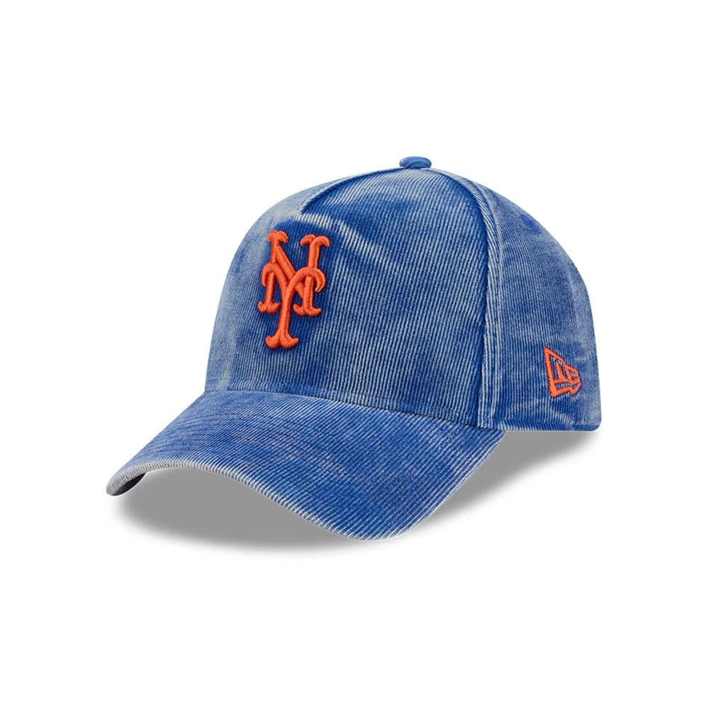 Mets MLB Snow Wash Cord Blue 59FORTY A-Frame Fitted Cap-klyvox