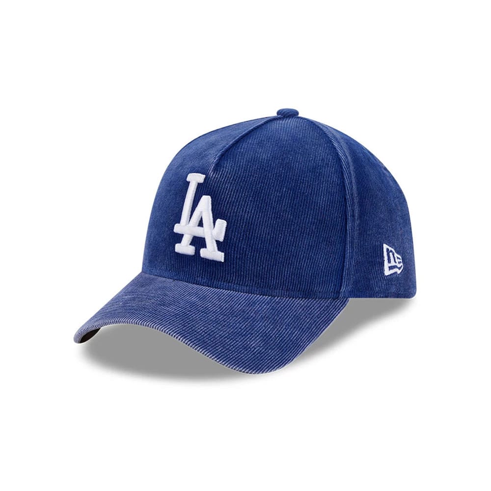 Dodgers MLB Snow Wash Cord Dark Blue 59FORTY A-Frame Fitted Cap-klyvox