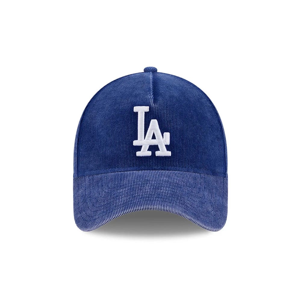 Dodgers MLB Snow Wash Cord Dark Blue 59FORTY A-Frame Fitted Cap-klyvox