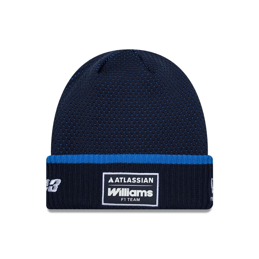 Williams Alex Albon Navy Cuff Knit Beanie Hat-klyvox