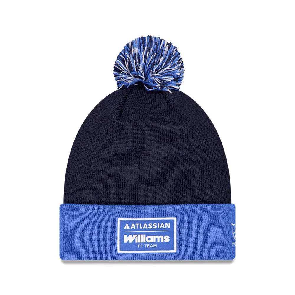 Williams Essential Navy Bobble Knit Beanie Hat-klyvox