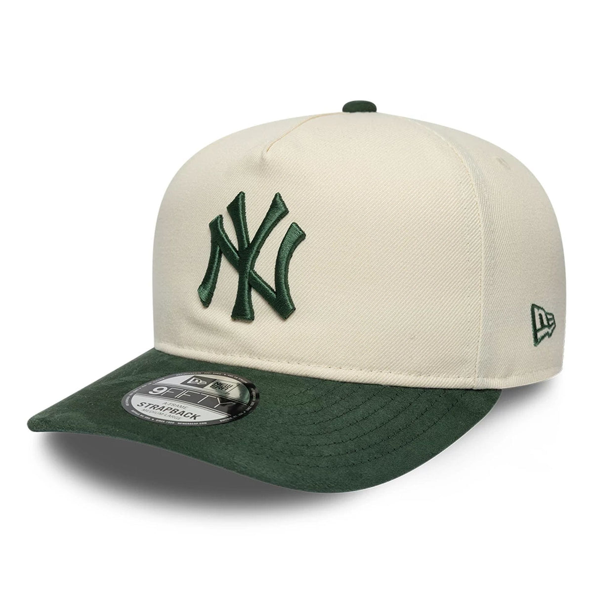 New York Yankees MLB Suede Visor Cream 9FIFTY A-Frame Adjustable Cap-klyvox