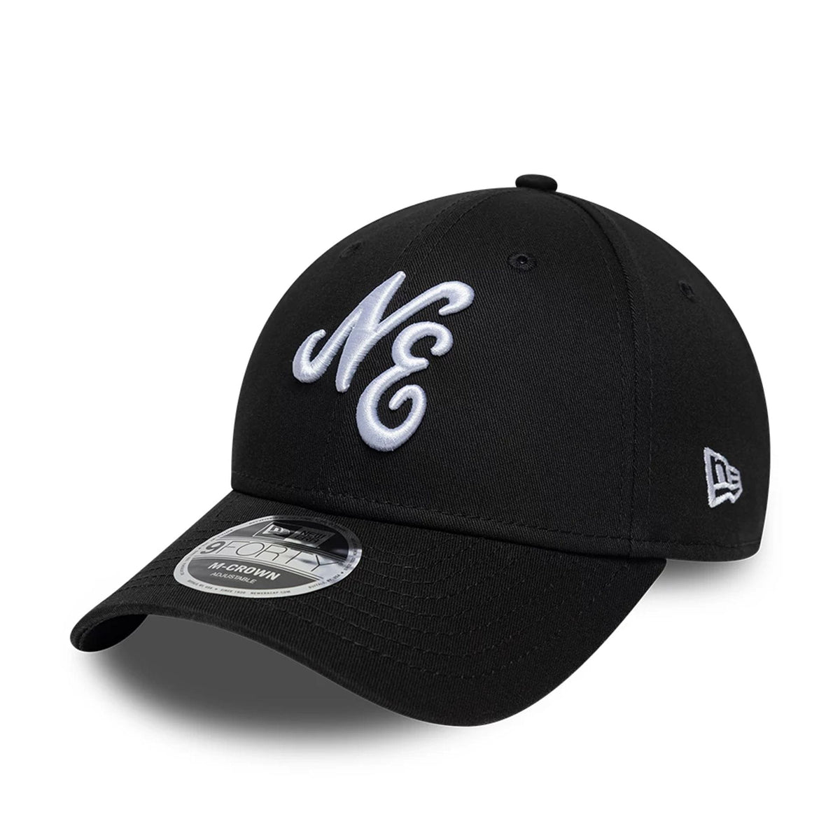 New Era Black 9FORTY M-Crown Adjustable Cap-klyvox