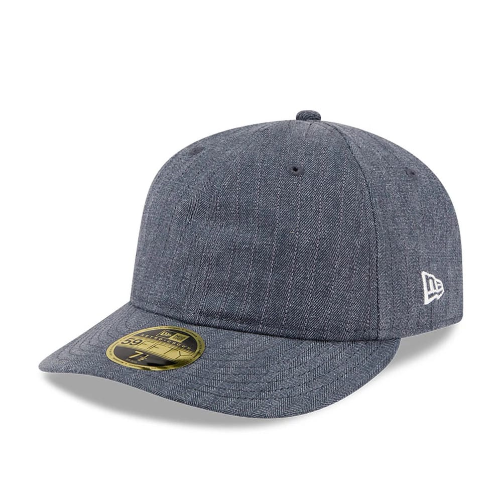 New Era Herringbone Navy Retro Crown 59FIFTY Fitted Cap-klyvox
