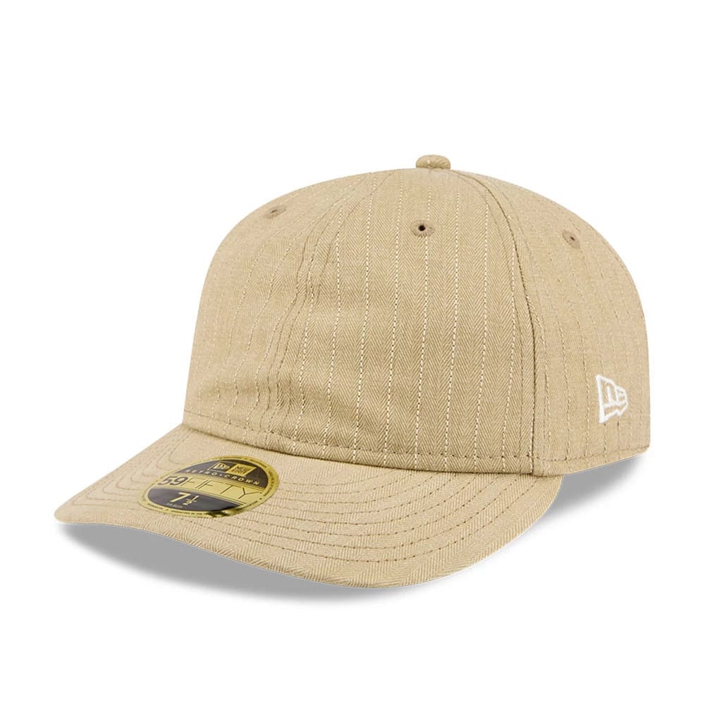 New Era Herringbone Beige Retro Crown 59FIFTY Fitted Cap-klyvox