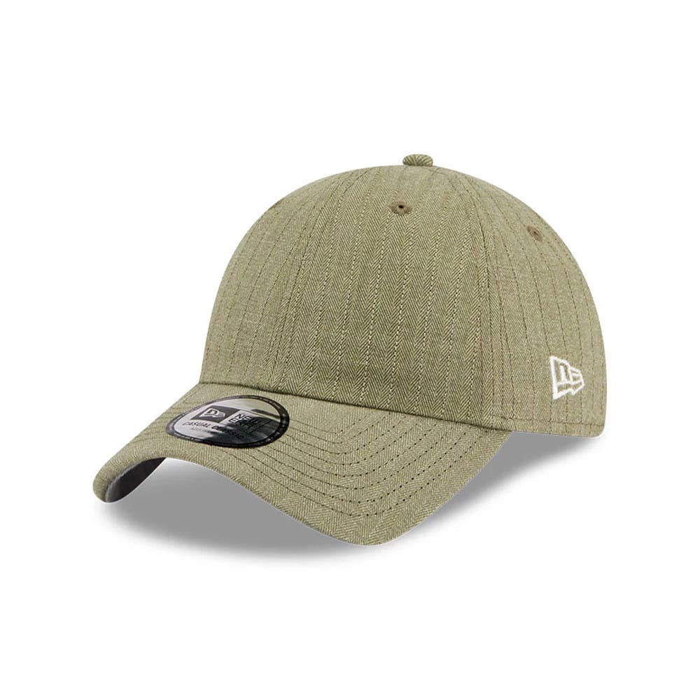 New Era Herringbone Pinstripe Green Casual Classic Adjustable Cap-klyvox