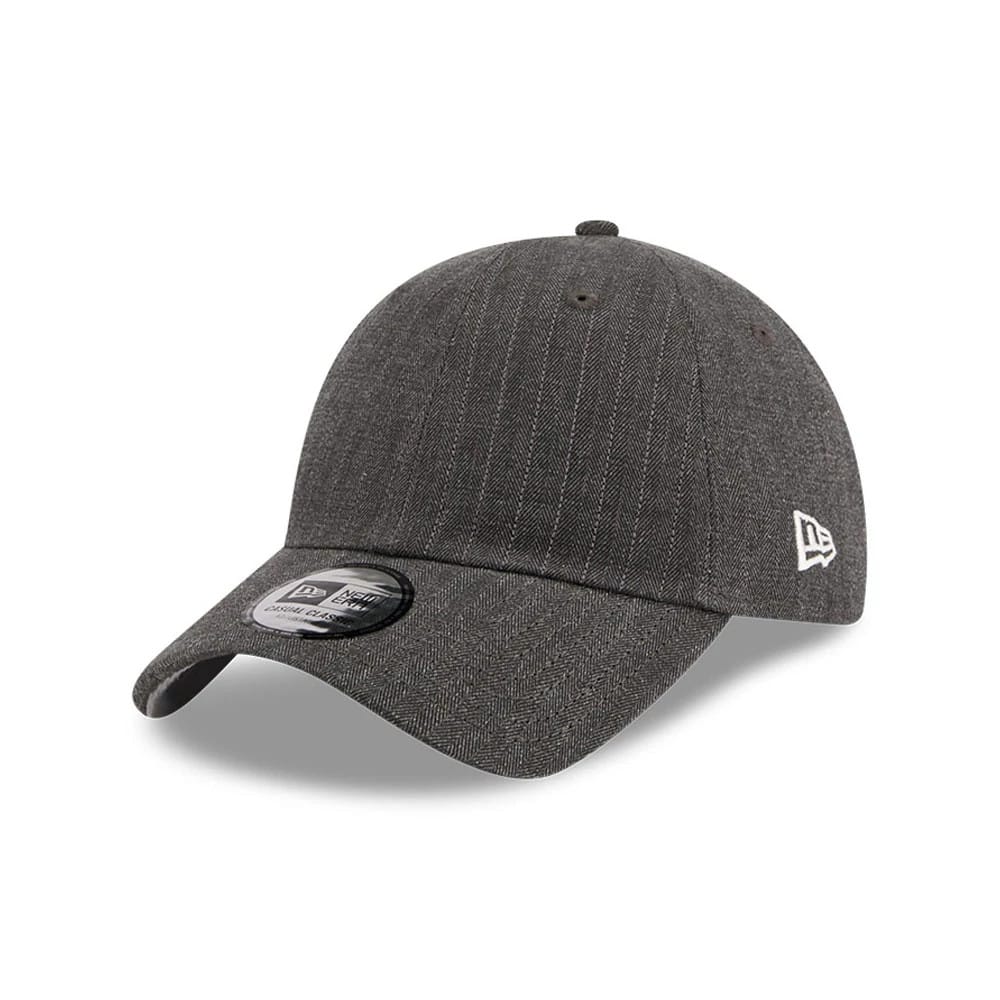 New Era Herringbone Pinstripe Charcoal Casual Classic Adjustable Cap-klyvox