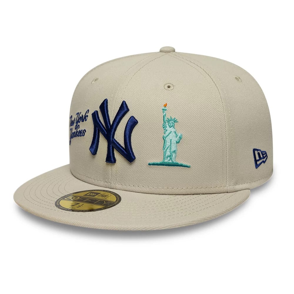 New York Yankees MLB City Icon Light Beige 59FIFTY Fitted Cap-klyvox