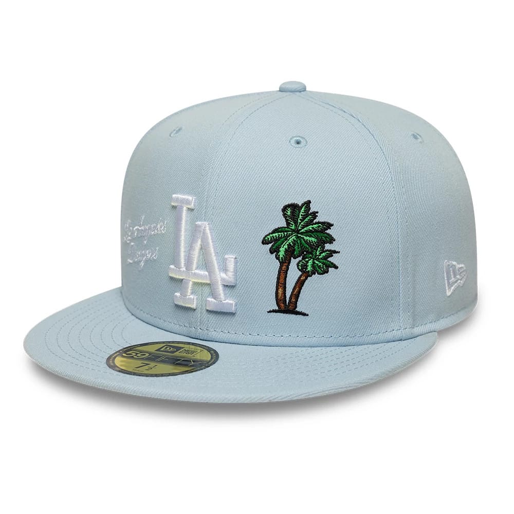 LA Dodgers MLB City Icon Pastel Blue 59FIFTY Fitted Cap-klyvox