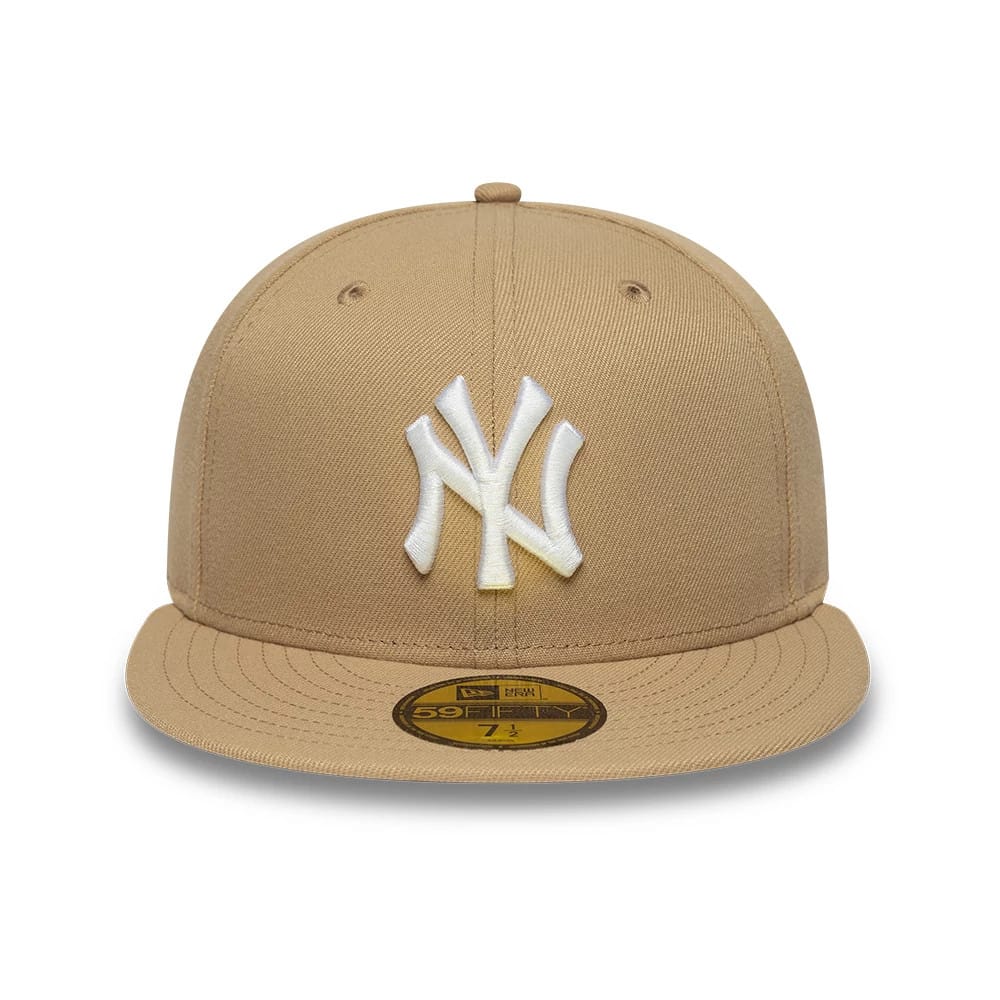 New York Yankees MLB League Essential Light Beige 59FIFTY Fitted Cap-klyvox