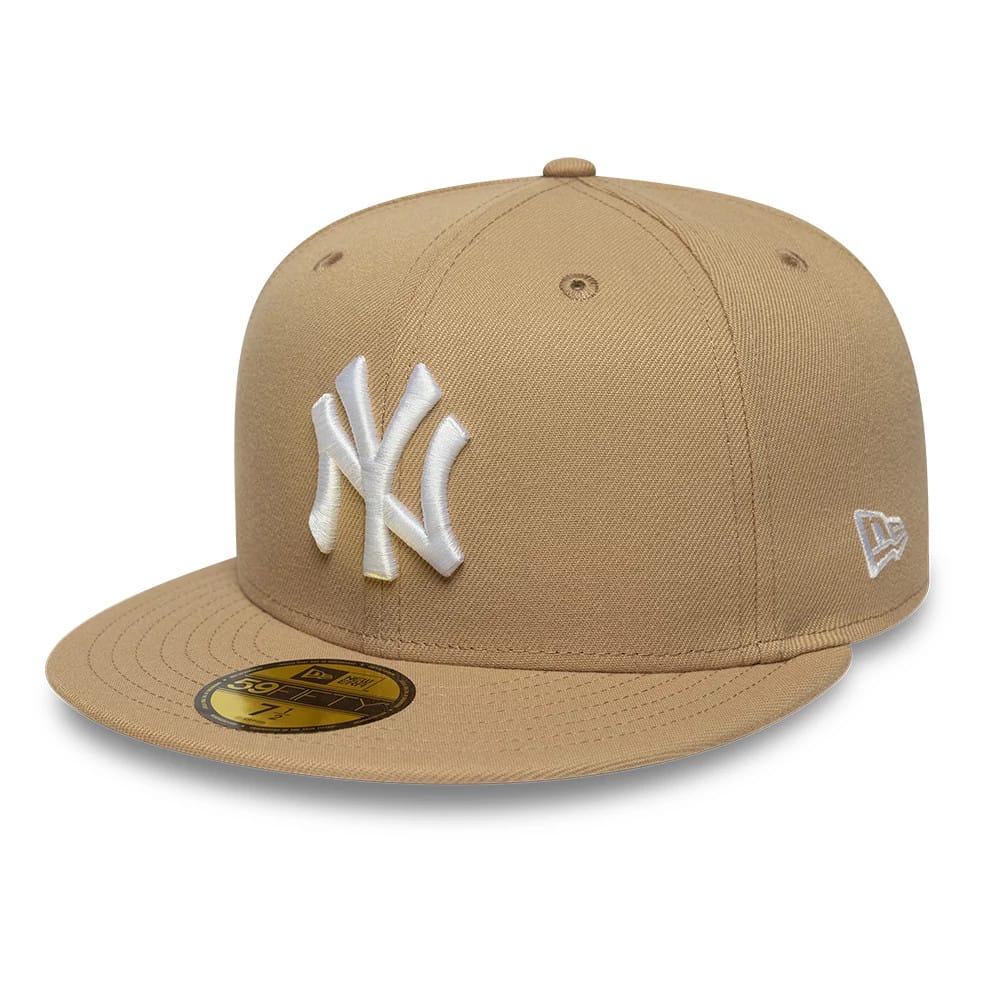 New York Yankees MLB League Essential Light Beige 59FIFTY Fitted Cap-klyvox