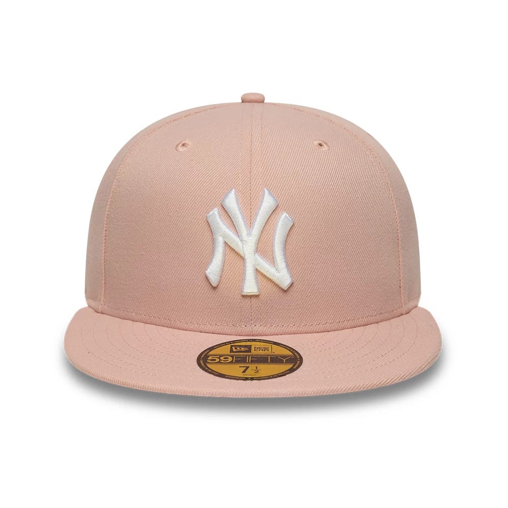 New York Yankees MLB League Essential Pastel Pink 59FIFTY Fitted Cap-klyvox