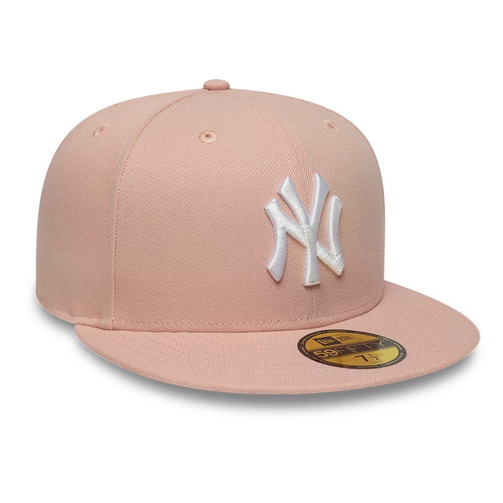 New York Yankees MLB League Essential Pastel Pink 59FIFTY Fitted Cap-klyvox