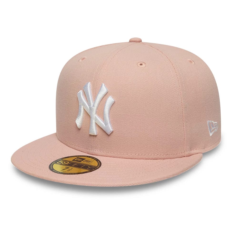 New York Yankees MLB League Essential Pastel Pink 59FIFTY Fitted Cap-klyvox