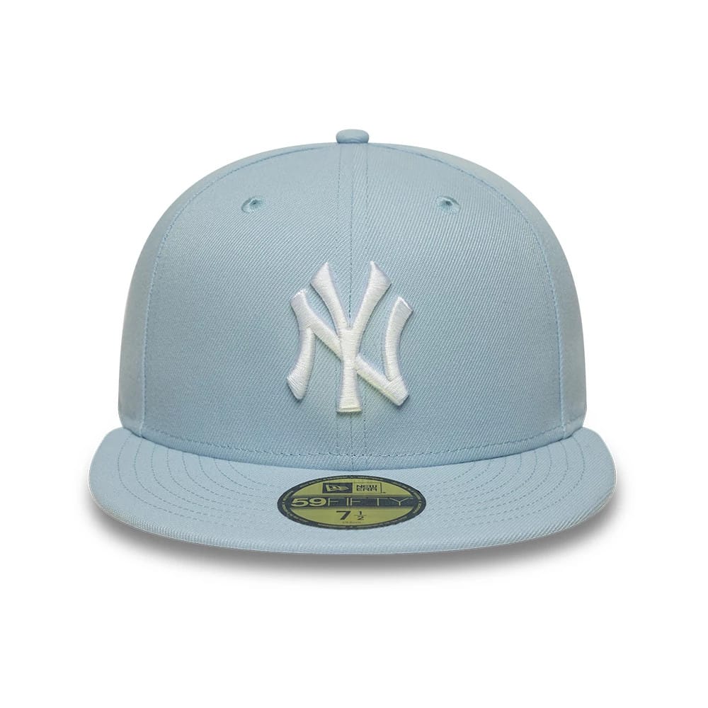New York Yankees MLB League Essential Pastel Blue 59FIFTY Fitted Cap-klyvox