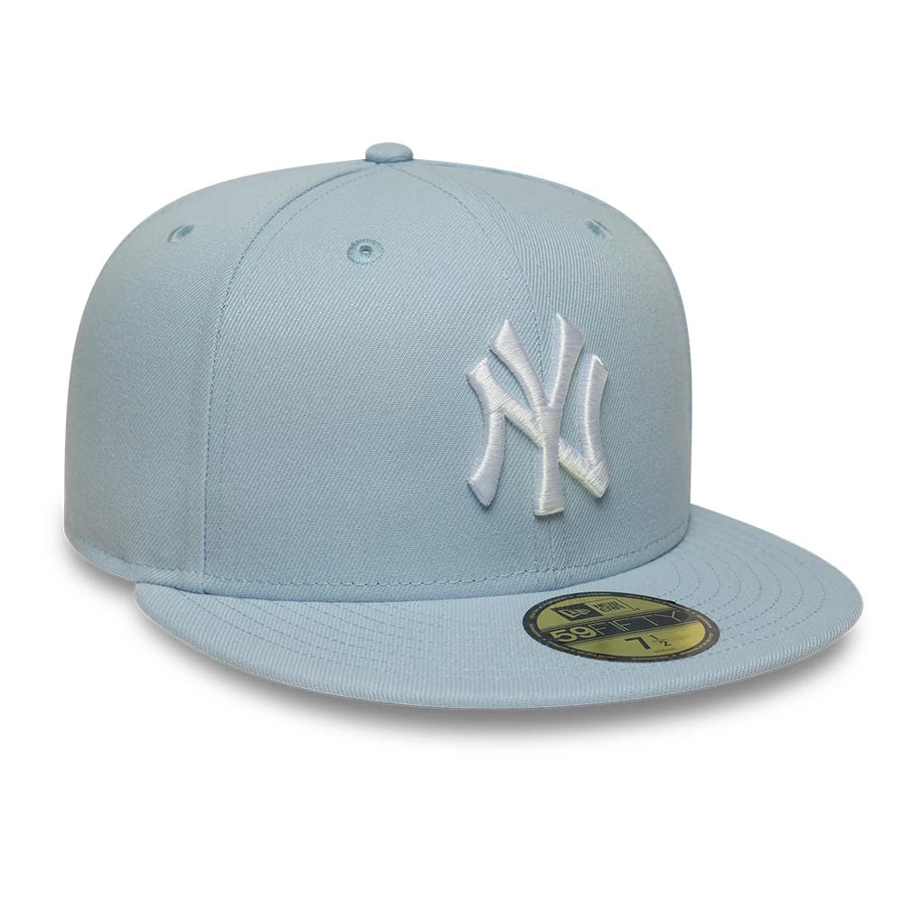New York Yankees MLB League Essential Pastel Blue 59FIFTY Fitted Cap-klyvox