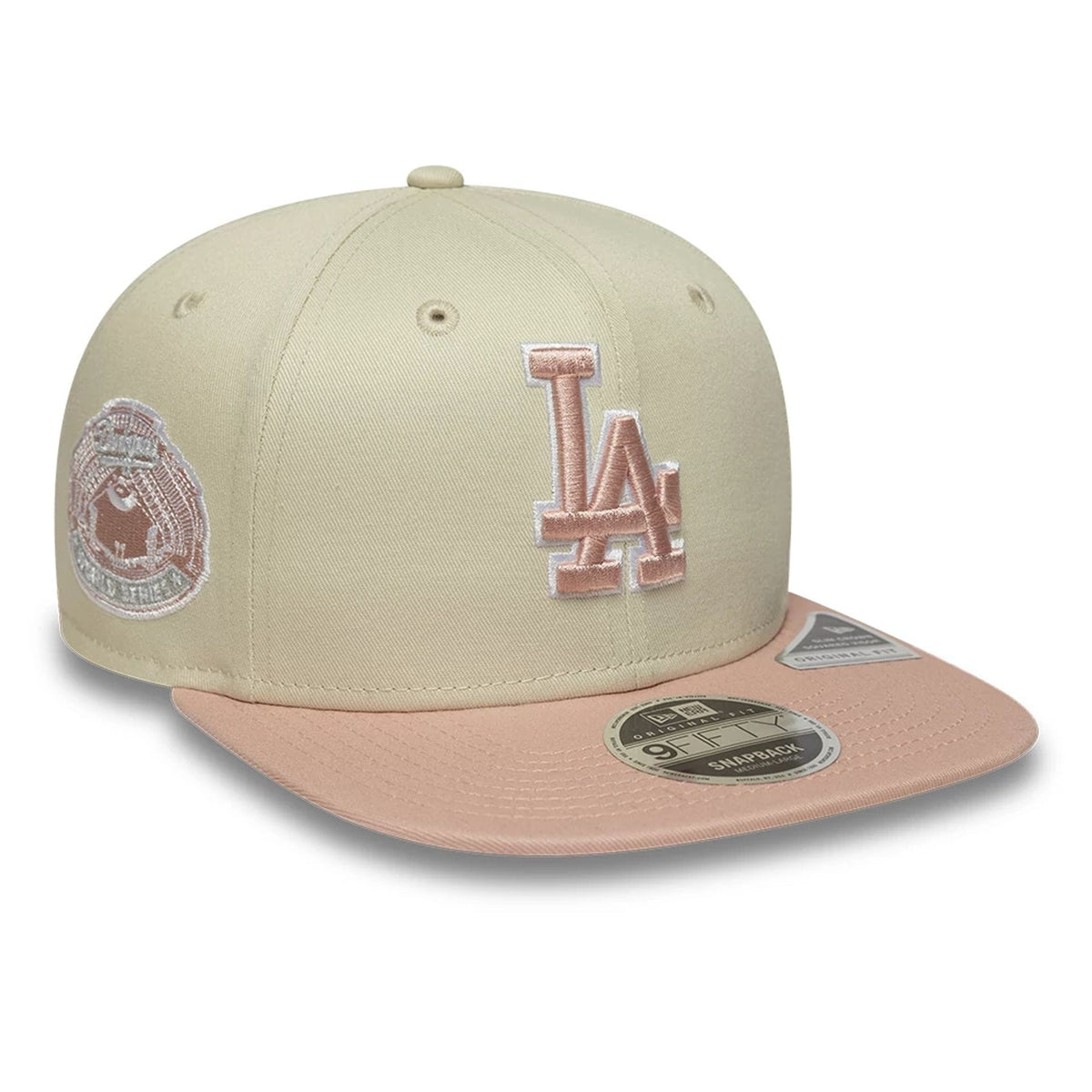 LA Dodgers MLB World Series Patch Light Beige 9FIFTY Snapback Adjustable Cap-klyvox