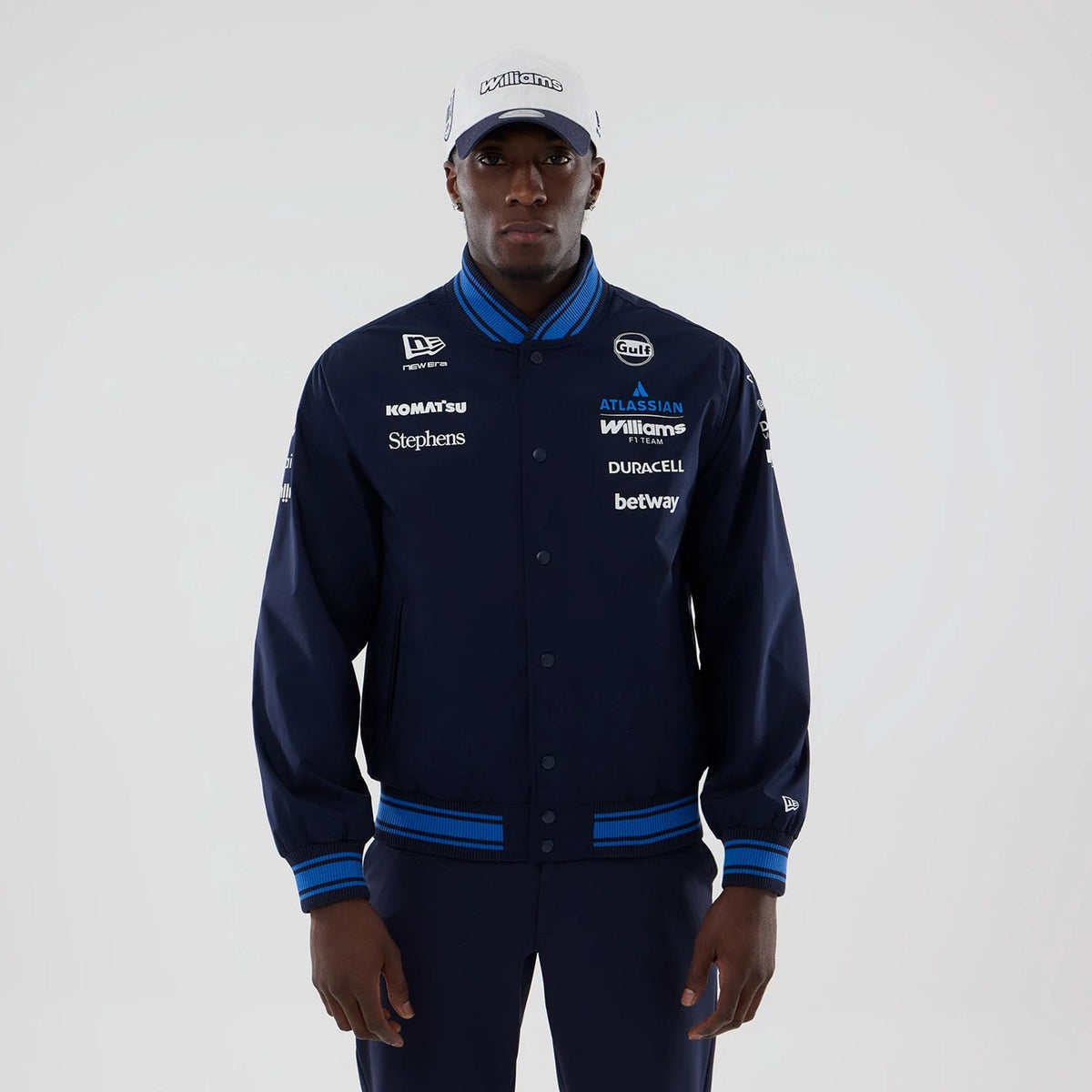 Williams Navy Varsity Jacket-klyvox