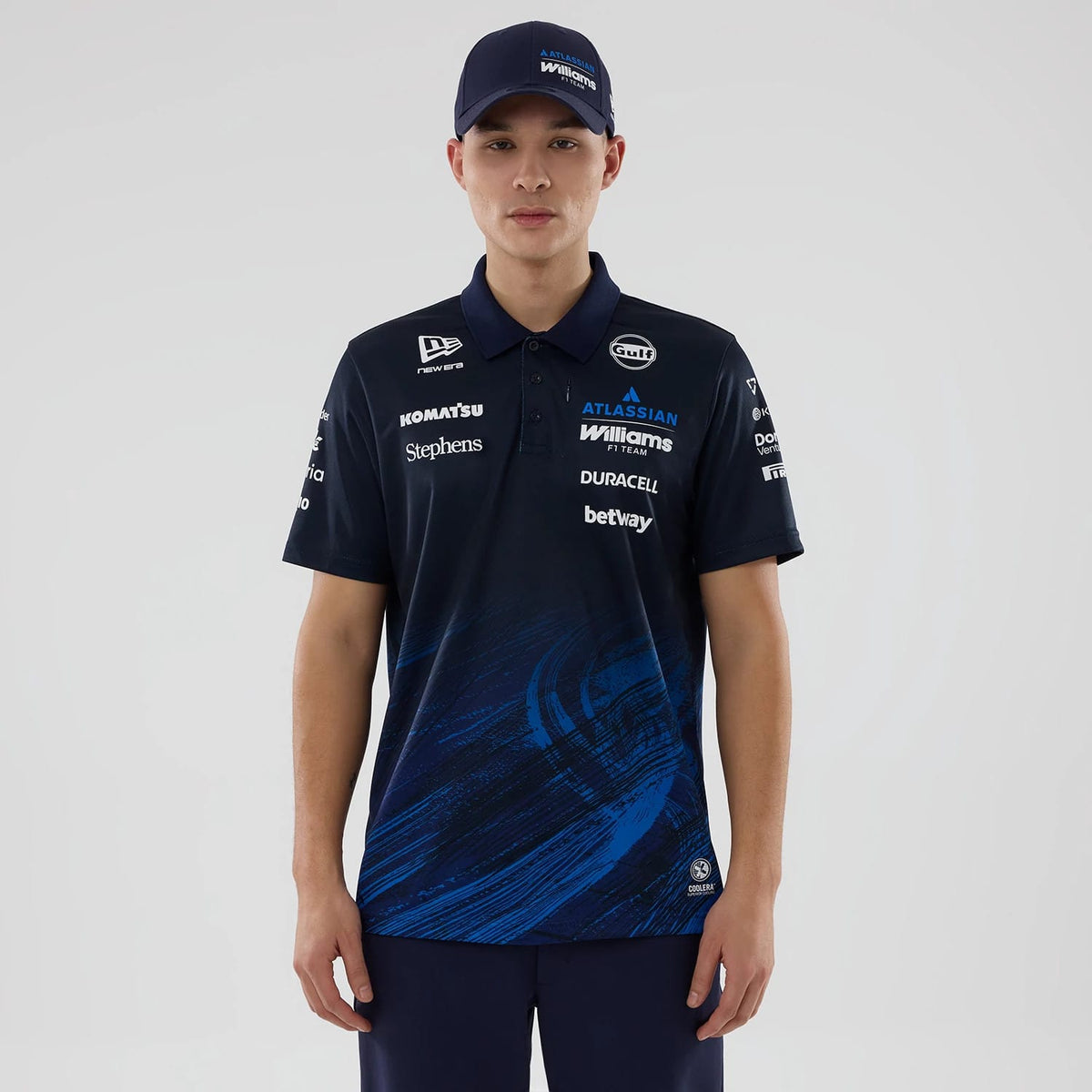 Williams Navy Tech Polo T-shirt-klyvox