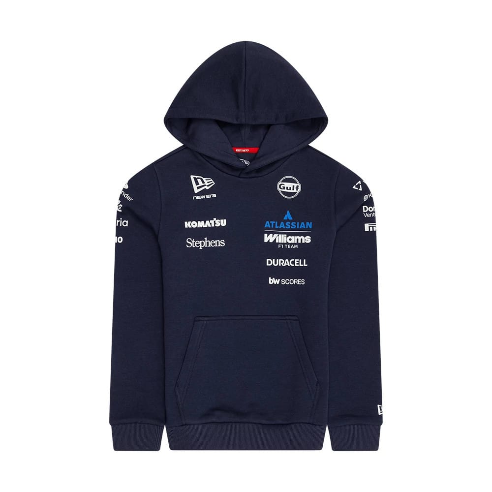 Williams Youth Replica Navy Pullover Hoodie-klyvox