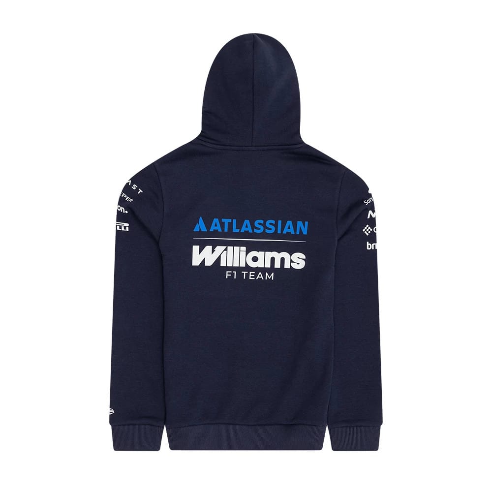Williams Youth Replica Navy Pullover Hoodie-klyvox