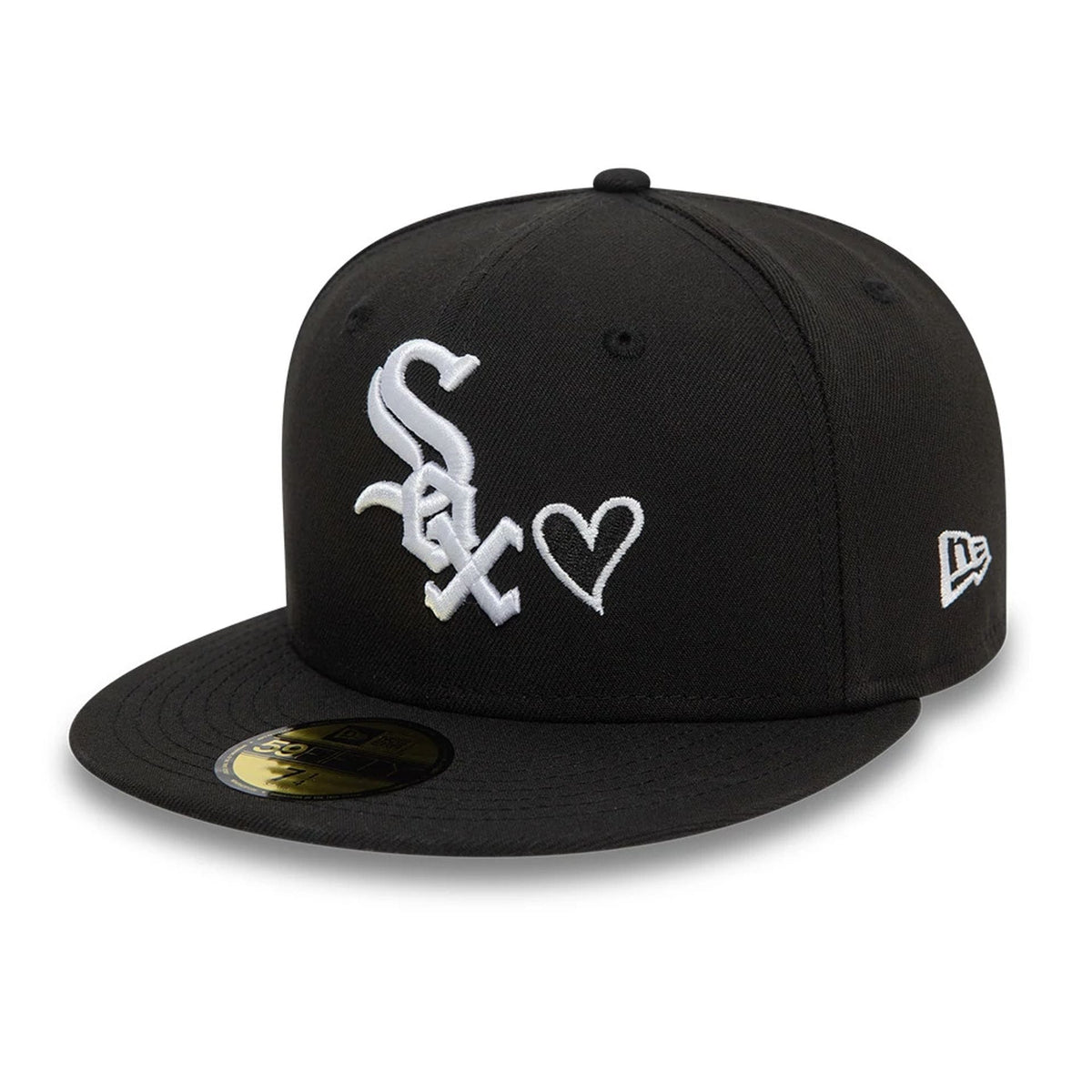 Chicago White Sox MLB Heart Icon Black 59FIFTY Fitted Cap-klyvox