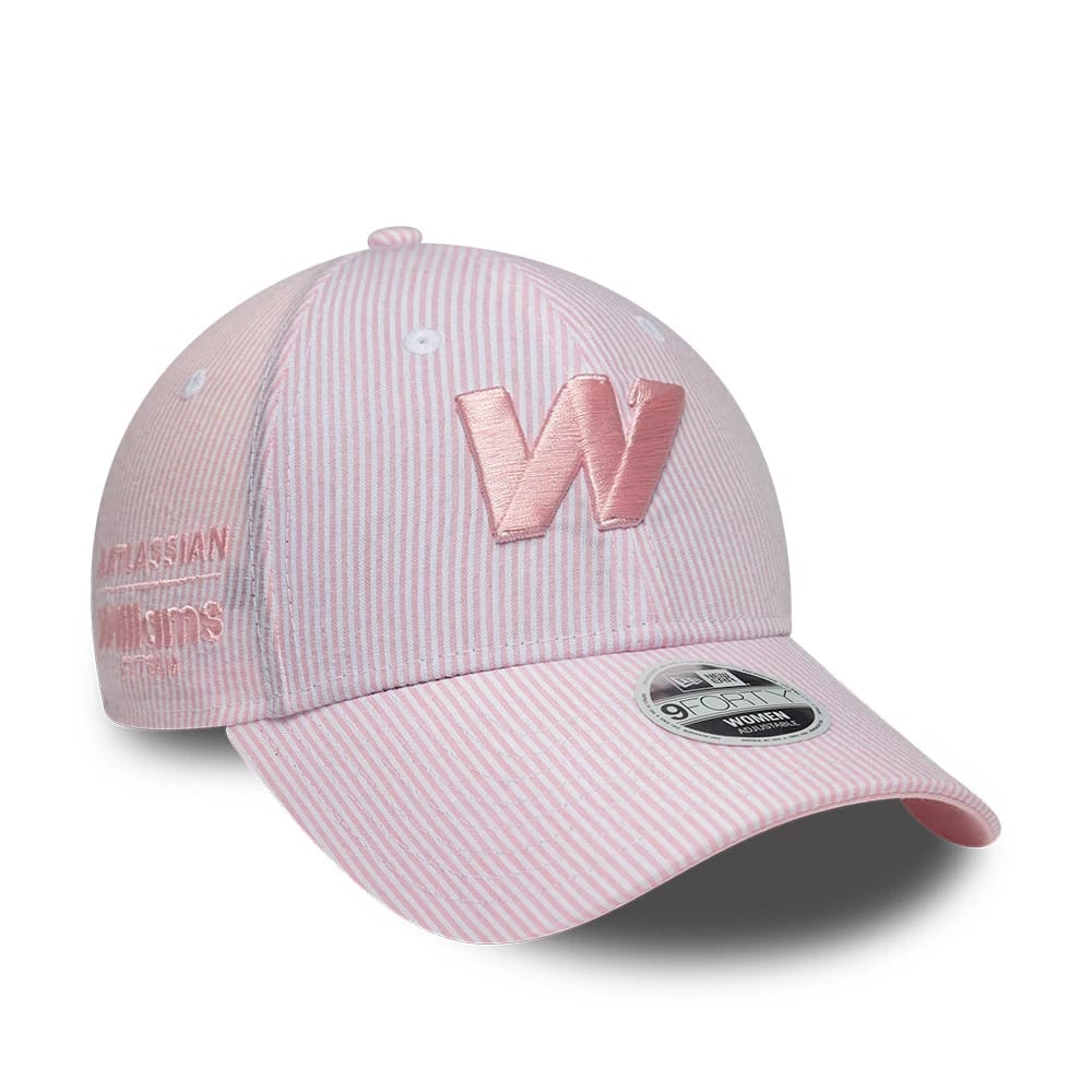 Williams Womens Seersucker Pastel Pink 9FORTY Adjustable Cap-klyvox