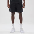 New Era Mesh Black Oversized Shorts-klyvox