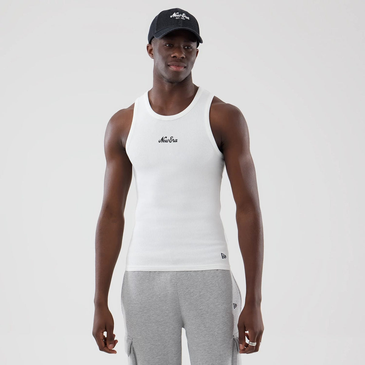 New Era Rib White Vest-klyvox