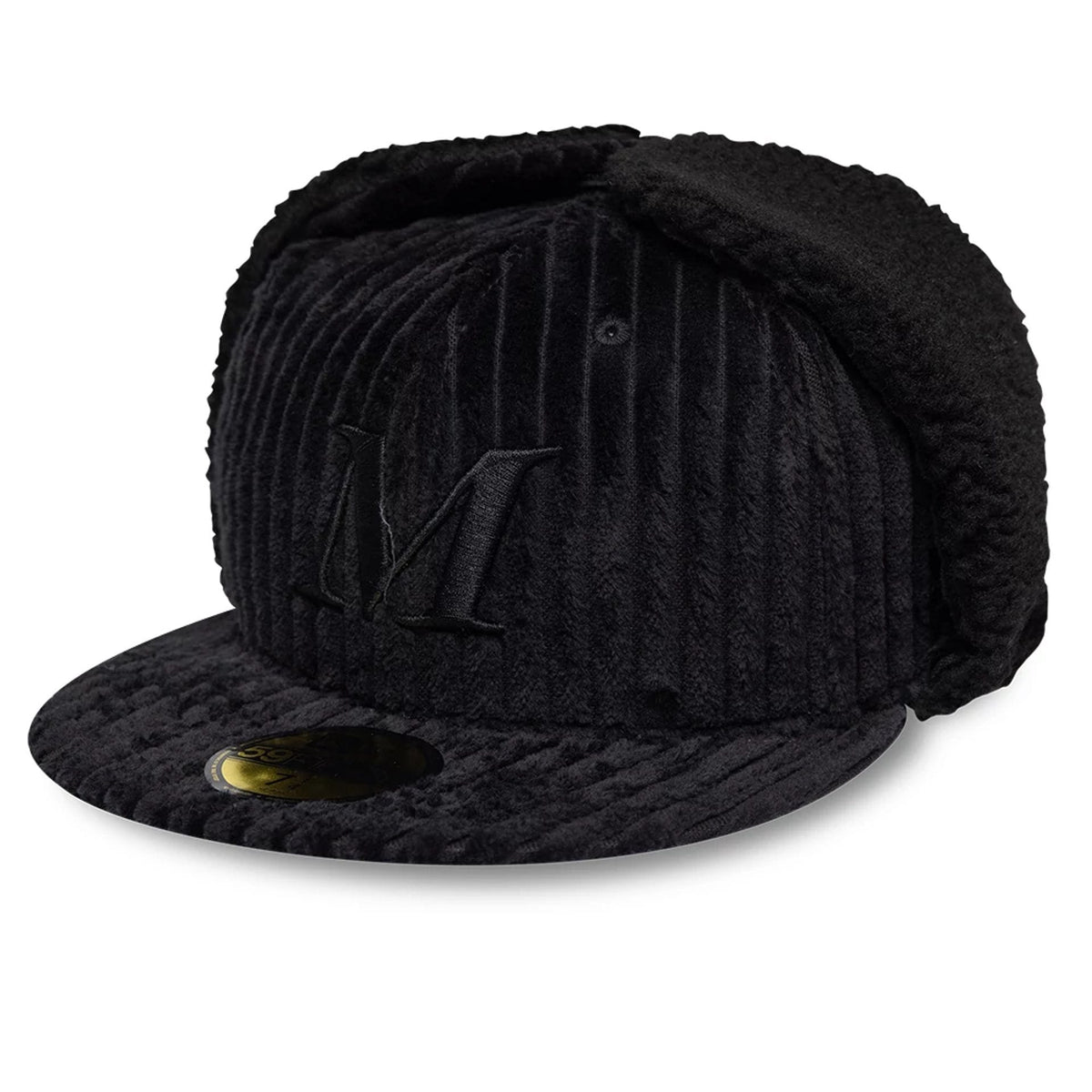 Mains X New Era Cord Black Dogear 59FIFTY Fitted Cap-klyvox