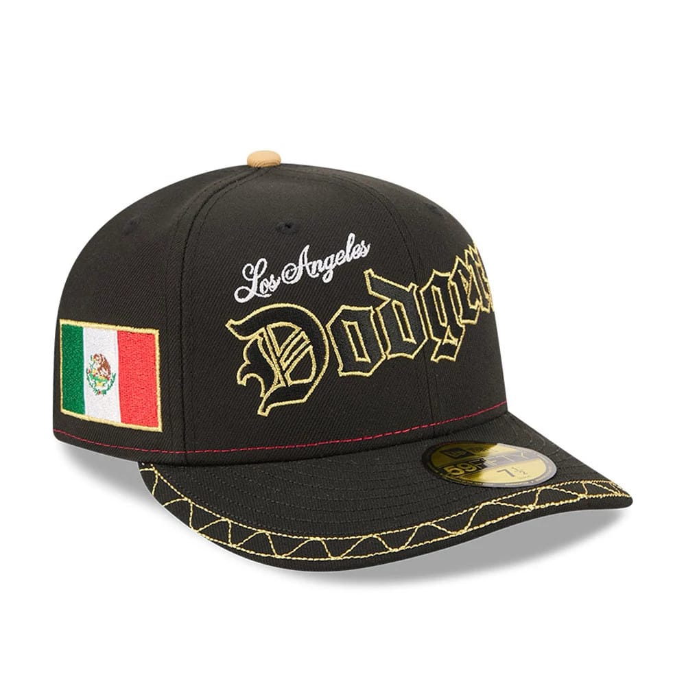 LA Dodgers MLB Cinco De Mayo Black 59FIFTY Fitted Cap-klyvox