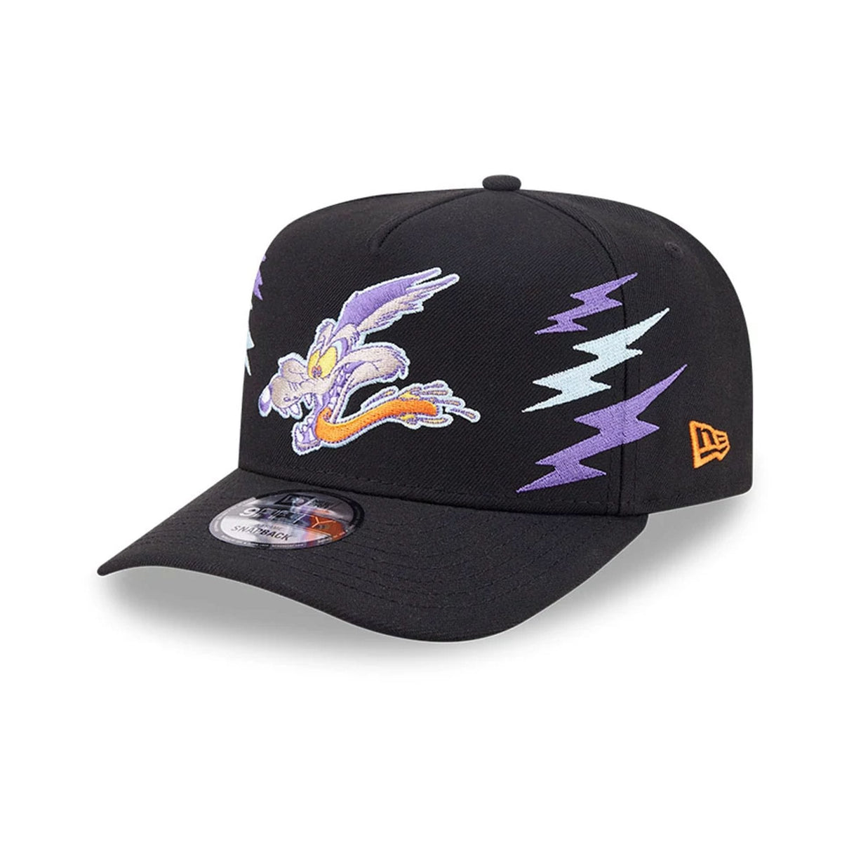 Wile E Coyote Looney Tunes Black 9FIFTY A-Frame Snapback Adjustable Cap-klyvox