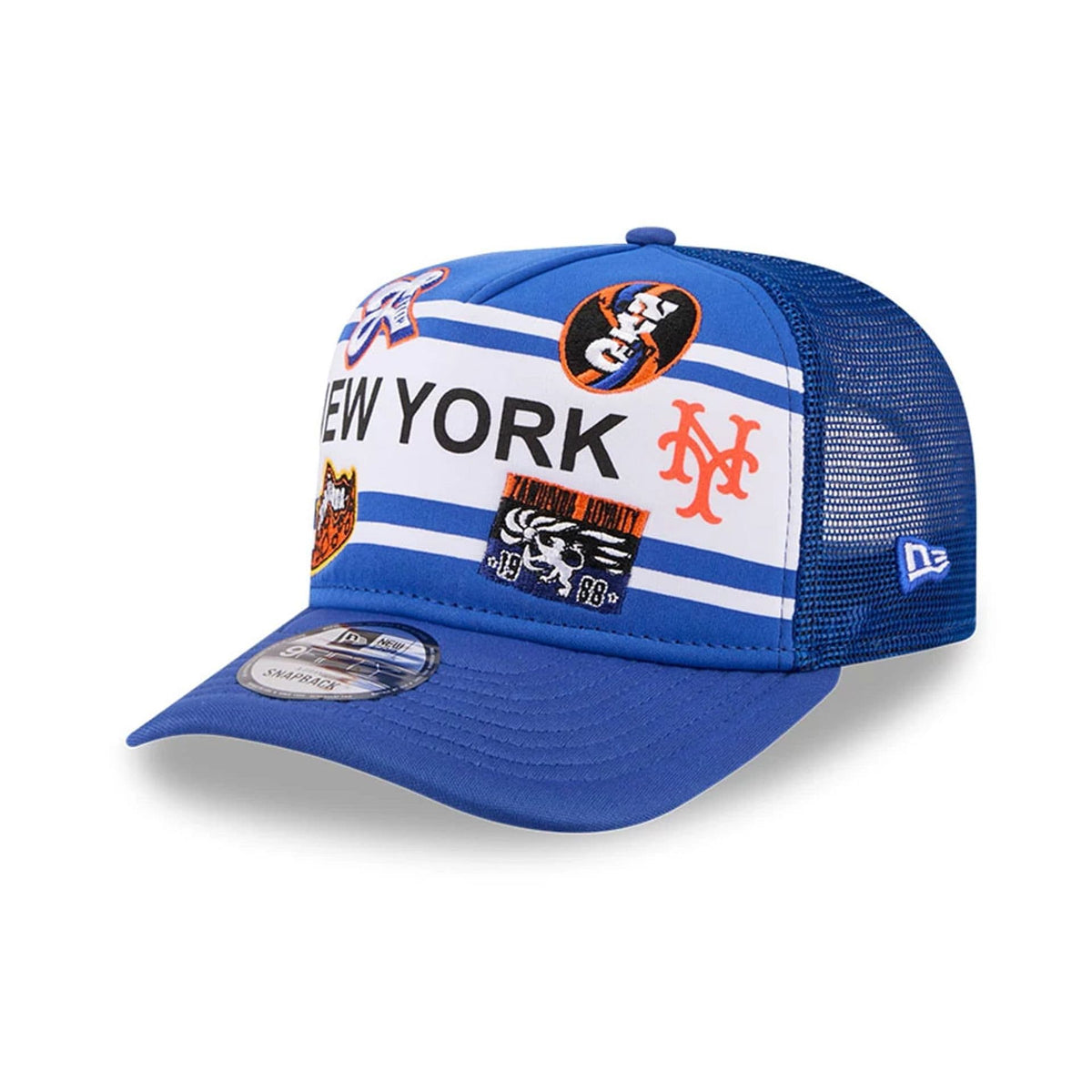 Mets MLB X Coming To America Blue 9FIFTY A-Frame Snapback Adjustable Cap-klyvox