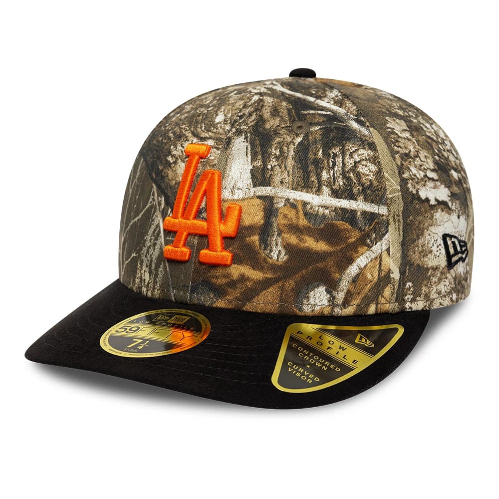 LA Dodgers MLB Realtree Assorted Print Low Profile 59FIFTY Fitted Cap-klyvox