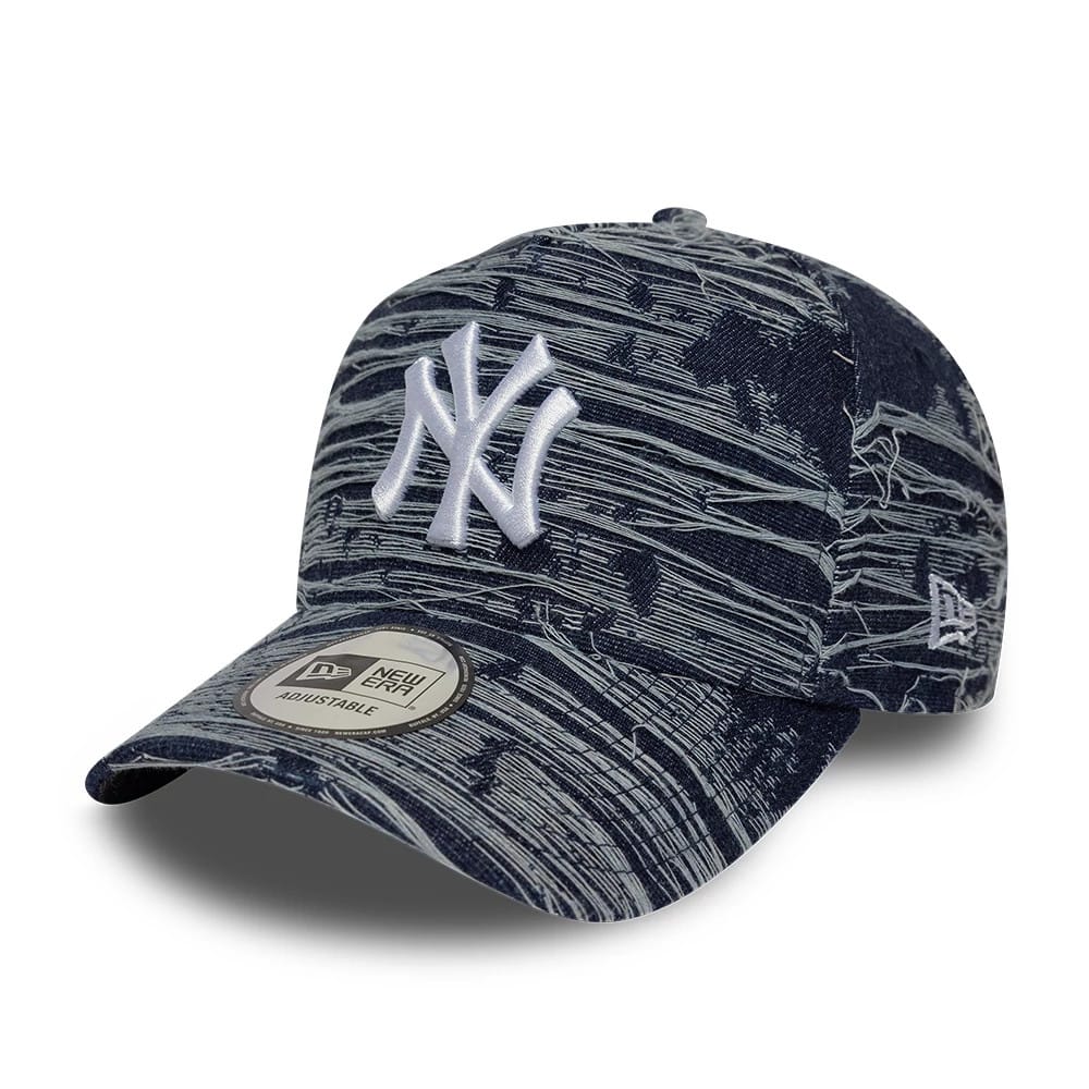 New York Yankees MLB Distressed Denim Navy 9FORTY E-Frame Adjustable Cap-klyvox
