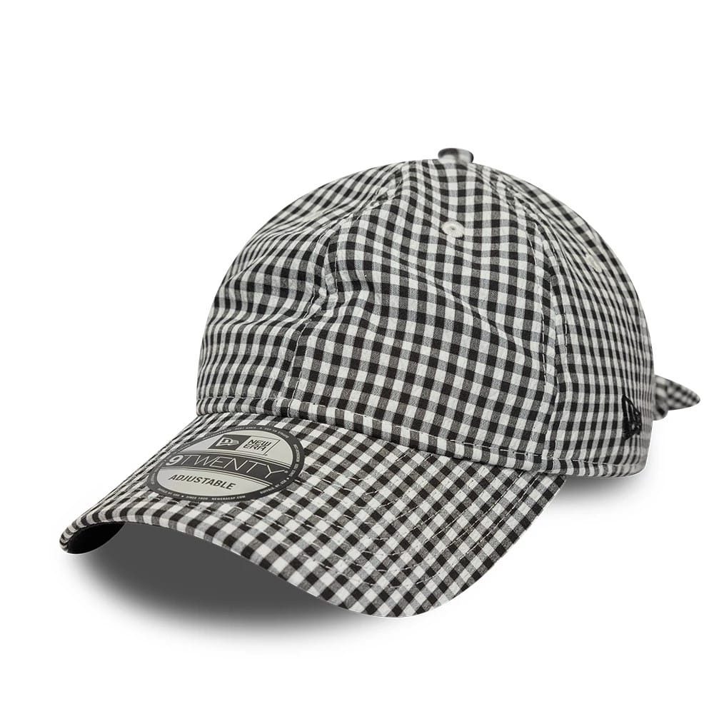 New Era Gingham Bowback Black 9TWENTY Adjustable Cap-klyvox