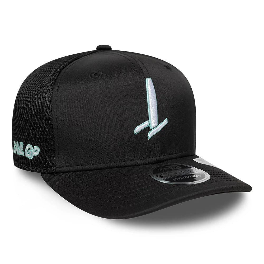 Sail GP Catamaran Black 9SEVENTY Stretch Snap Adjustable Cap-klyvox