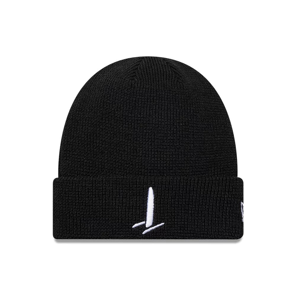 Sail GP Waffle Black Cuff Knit Beanie-klyvox