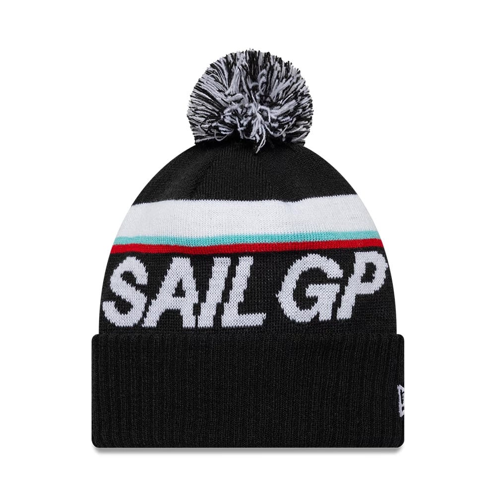 Sail GP Sport Black Cuff Knit Beanie-klyvox