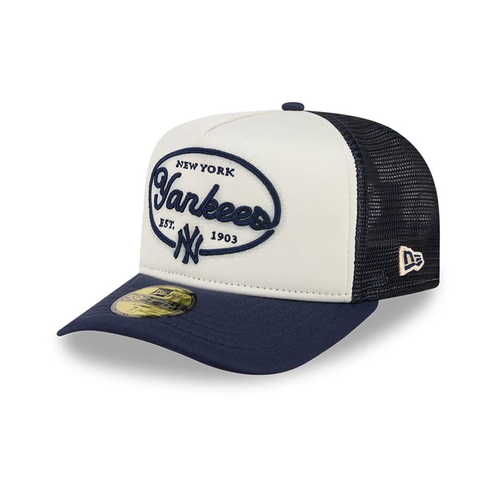 New York Yankees MLB 59FIFTY Day Navy 59FIFTY A-Frame Fitted Cap-klyvox