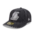 LA Lakers NBA 59FIFTY Day Black Low Profile 59FIFTY Fitted Cap-klyvox