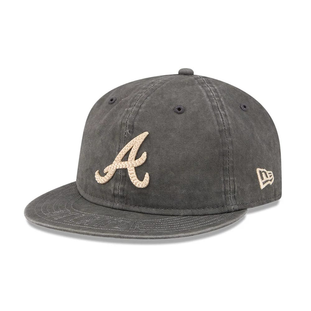 Atlanta Braves MLB 59FIFTY Day Black Retro Crown 59FIFTY Fitted Cap-klyvox