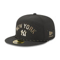 New York Yankees MLB 59FIFTY Day Black Split Panel 59FIFTY Fitted Cap-klyvox